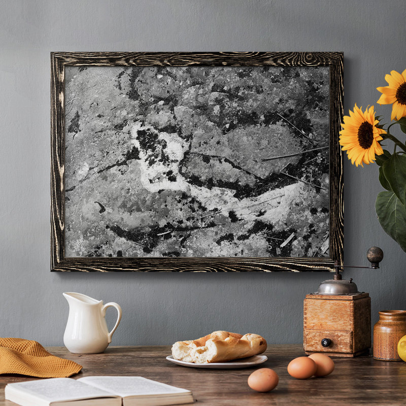 Found textures xiv encadré sur toile, Noir, H 26 po x l 38 po x P 1,5 po