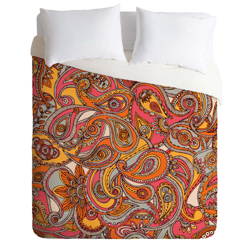 Housse de couette Spring Paisley, Housse de couette pour grand lit, Poids léger