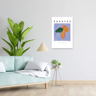 Art mural tropical, papayes tropicales