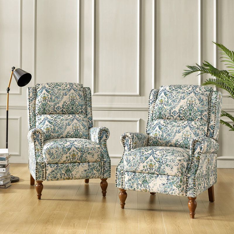 Fauteuil inclinable l 30,5 po Ariany, Mélange de polyester bleu