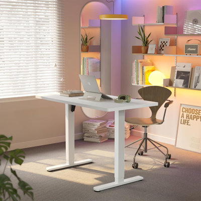Bureau électrique debout avec 4 préréglages de mémoire, bureau assis-debout à hauteur réglable pour bureau personnel et poste de travail d'ordinateur