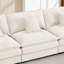 Canapé modulaire 130,7 pouces en chenille modulaire beige - canapé 4 places en U avec repose-pieds mobile, combinaison de bricolage pour le salon-375896797
