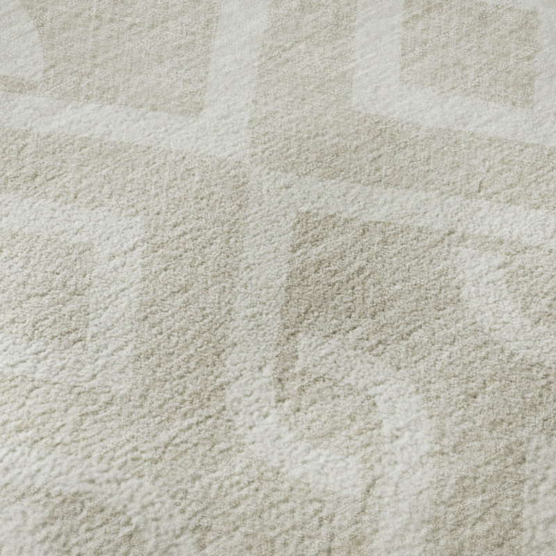 Tapis beige Cerrito lavable à la machine de qualité supérieure, Rectangle 5 pi x 7 pi 6 po