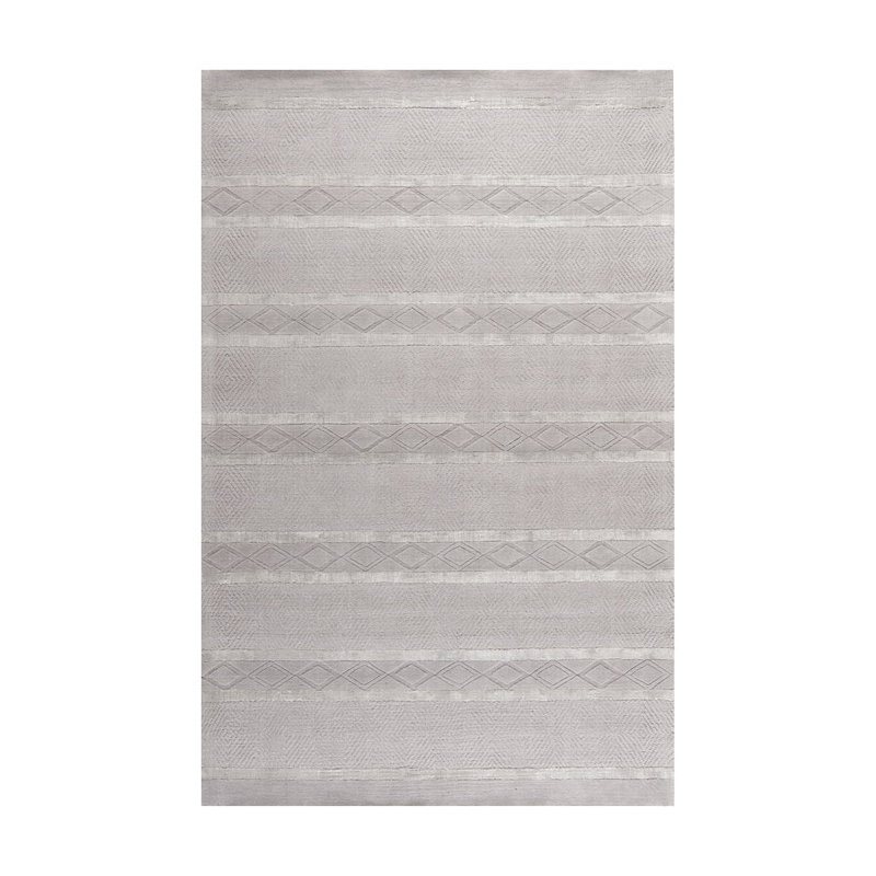 Bayswater Hand Tufted Wool Pile Geometric Rug, Rectangle 5' x 8'