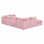 Canapé modulaire de coin symétrique de 129 po avec repose-pieds Arvill Amuri-1908625336