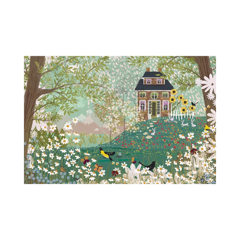 Garden Dream by Joy Laforme - Painting on Canvas, 101.6cm H x 152.4cm W x 3.81cm D, Wrapped Canvas
