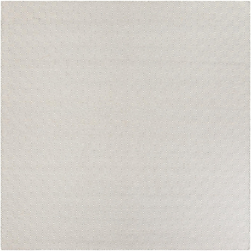 Tapis contemporain contemporain gris, Carré 10 pi