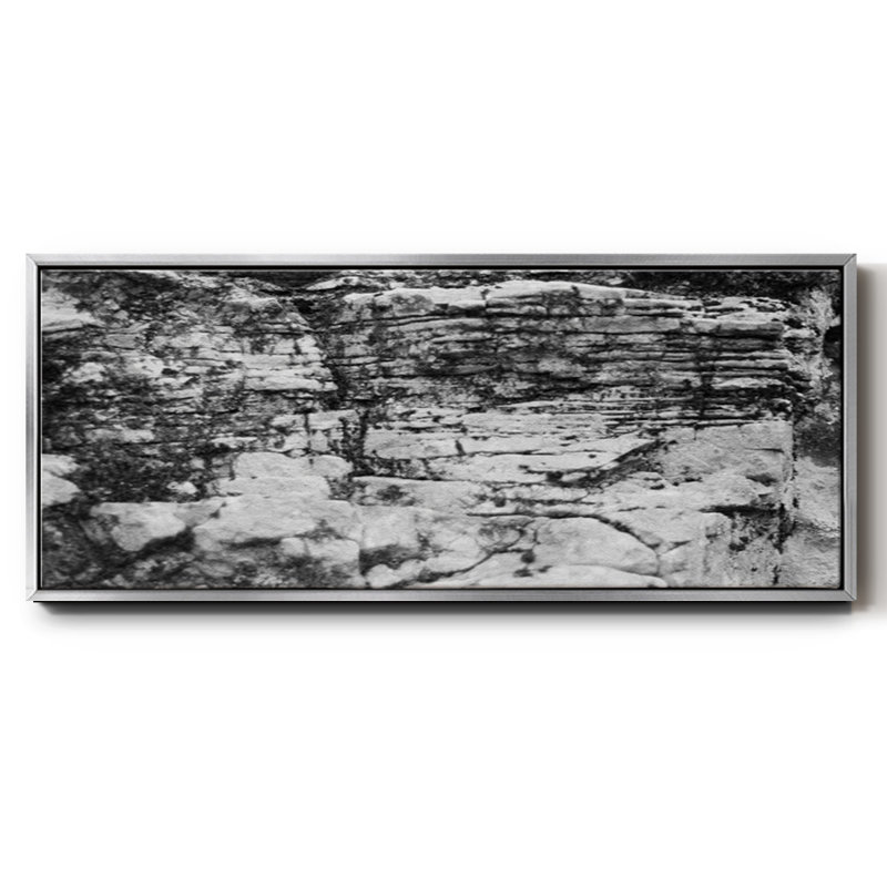 Found Textures XVIII- Framed Canvas, 8" H x 20" W