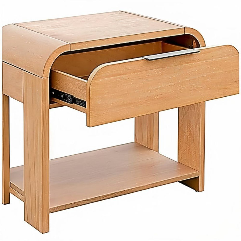 Modern One Drawer Waterfall Nightstand