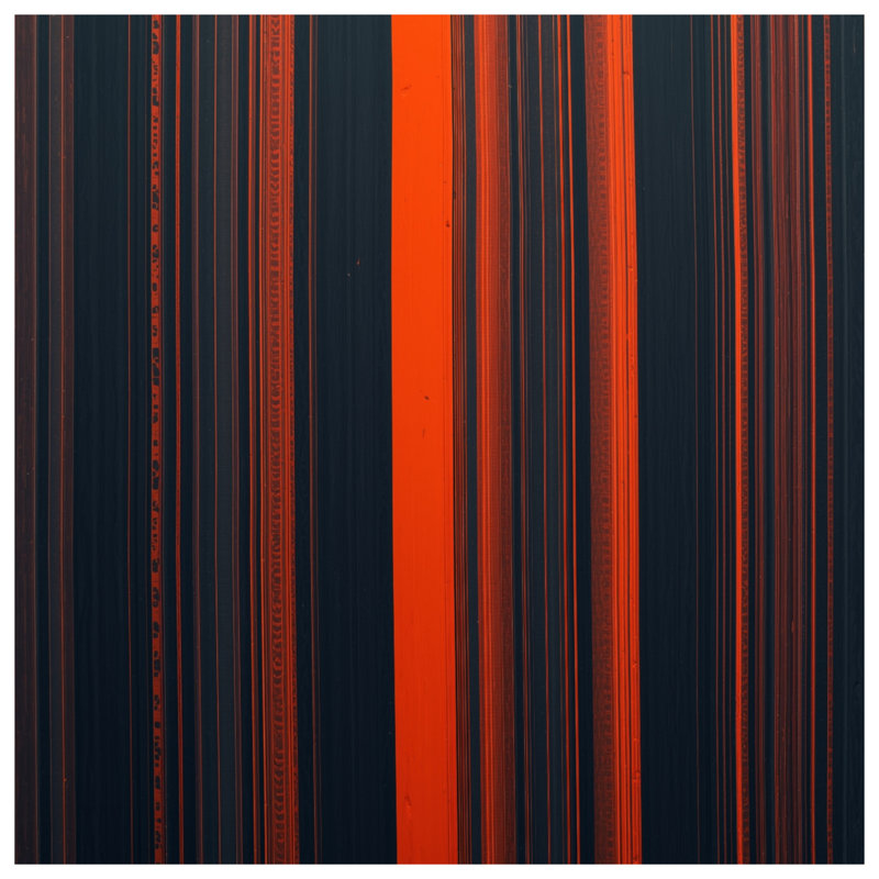 Housses de couette à rayures noires et orange, Lit simple