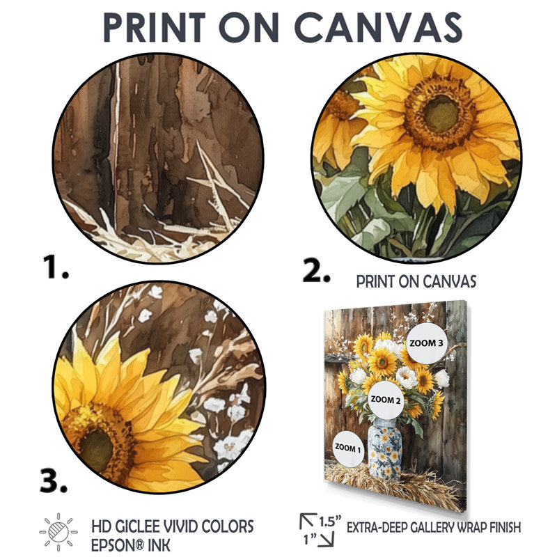 Dreeda - Floral Canvas Wall Art, Toile tendue, Ne s’applique pas, H 20 po x l 12 po
