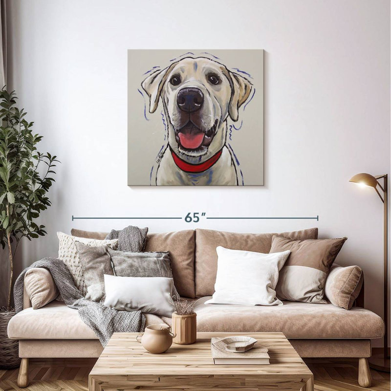 Brampt Yellow Lab Hank, 36" H x 36" W