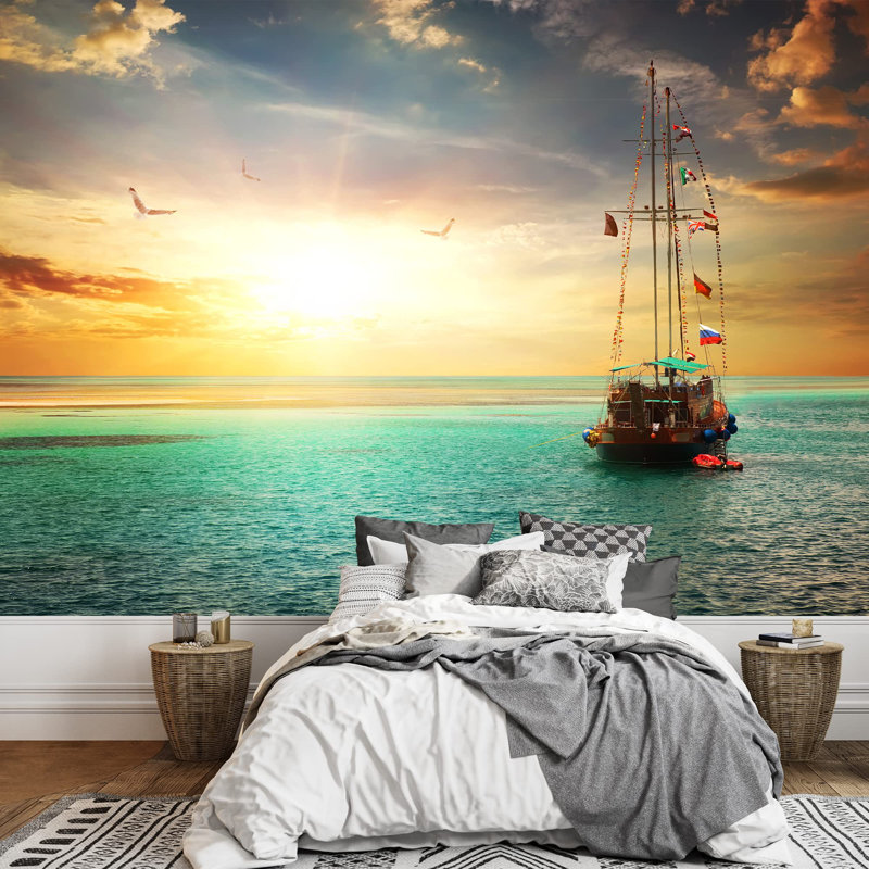 Coastal Beachy Border, 100" L x 144" W