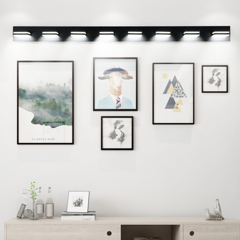 Applique murale moderne à 8 lumières pour salle de bain et miroir, design minimaliste élégant, écoénergétique, facile à installer