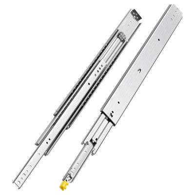 Glissières de tiroir robustes, 1 paire de glissières verrouillables de 30 pouces, capacité de charge de 500 lb, glissières de tiroir à roulement à billes à montage latéral, rail de verrouillage industriel à pleine extension
