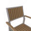 Chaise de salle à manger CAPE CORAL ALUMINUM AVEC BOIS (ensemble de 2)