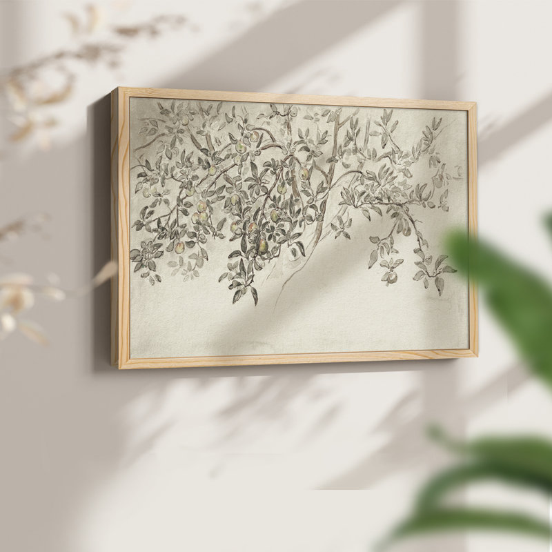 Croquis rétro - XLV III - Reproduction encadrée - Restickable, H 8 po x l 10 po, Naturel