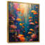 Bleu, orange, corail, poisson marin, vie II - corail, art mural, salon-697880771-697880774