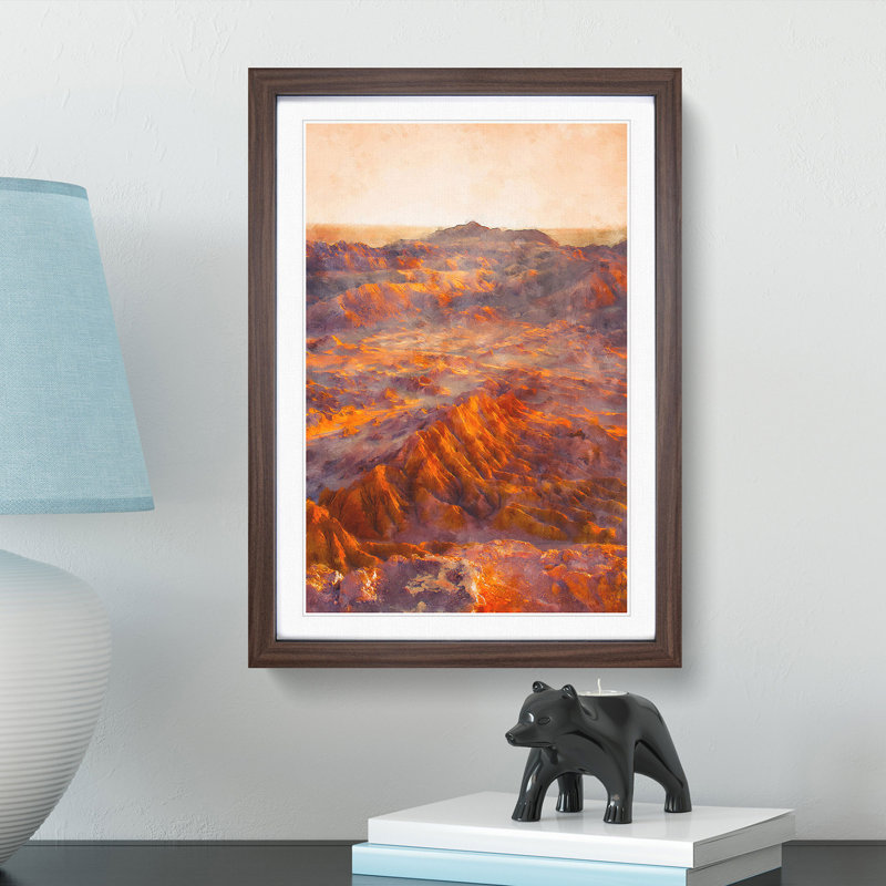 San Pedro De Atacama Desert In Chile - Single Picture Frame Print on MDF, 33cm H x 24cm W x 2cm D, Walnut Framed