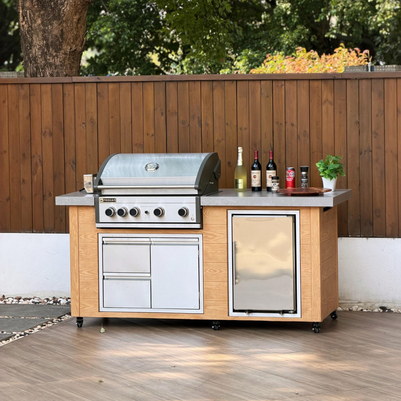 78” Pro Elite 5b TimberArt Island Grill