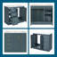 Meuble-lavabo double 72 po avec lavabo en céramique et 6 tiroirs avec portes à fermeture en douceur-83238601