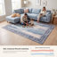 Tapis Harbor Modern à poils courts, style aquarelle abstraite, bleu marine, turquoise, gris, crème et rose, lavable à la machine, antidérapant, pour l'intérieur et l'extérieur, adapté aux animaux domestiques, idéal pour le salon, la chambre, la salle à manger, l'entrée, le couloir, le bureau-717612774