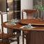 Nouvelle table de salle à manger ronde en bois massif de style chinois-670295808