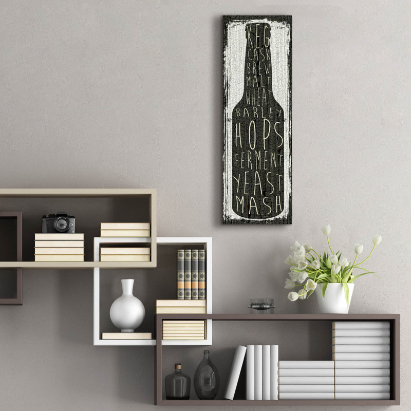  «Beer Sign 4» par Erin Clark, art mural en verre acrylique, 16 po x 48 po, H 36 po x l 12 po