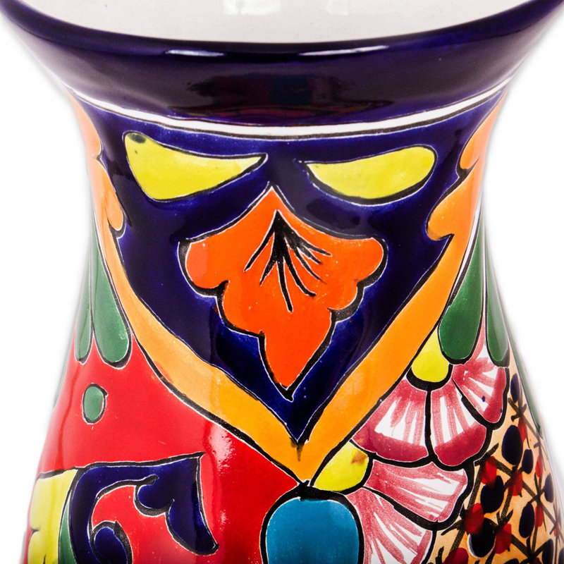 Vase de table en céramique à courbes colorées Ausable