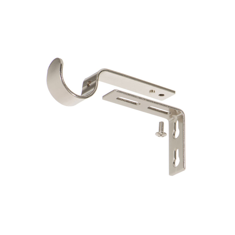  Supports réglables pour tringles à rideaux - pour tringles de 1 ou 1 1/8 pouce. Ensemble de 2 - Nickel brossé, Nickel brossé