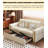 Cream Style Cat Scratch Leather Extendable Storage Living Room Sofa-253601465