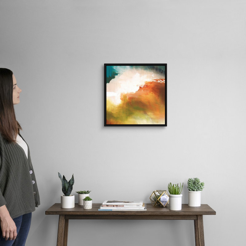 Reproduction d'art sur toile, Cadre flottant noir, H 18 po x l 18 po x P 1,75 po