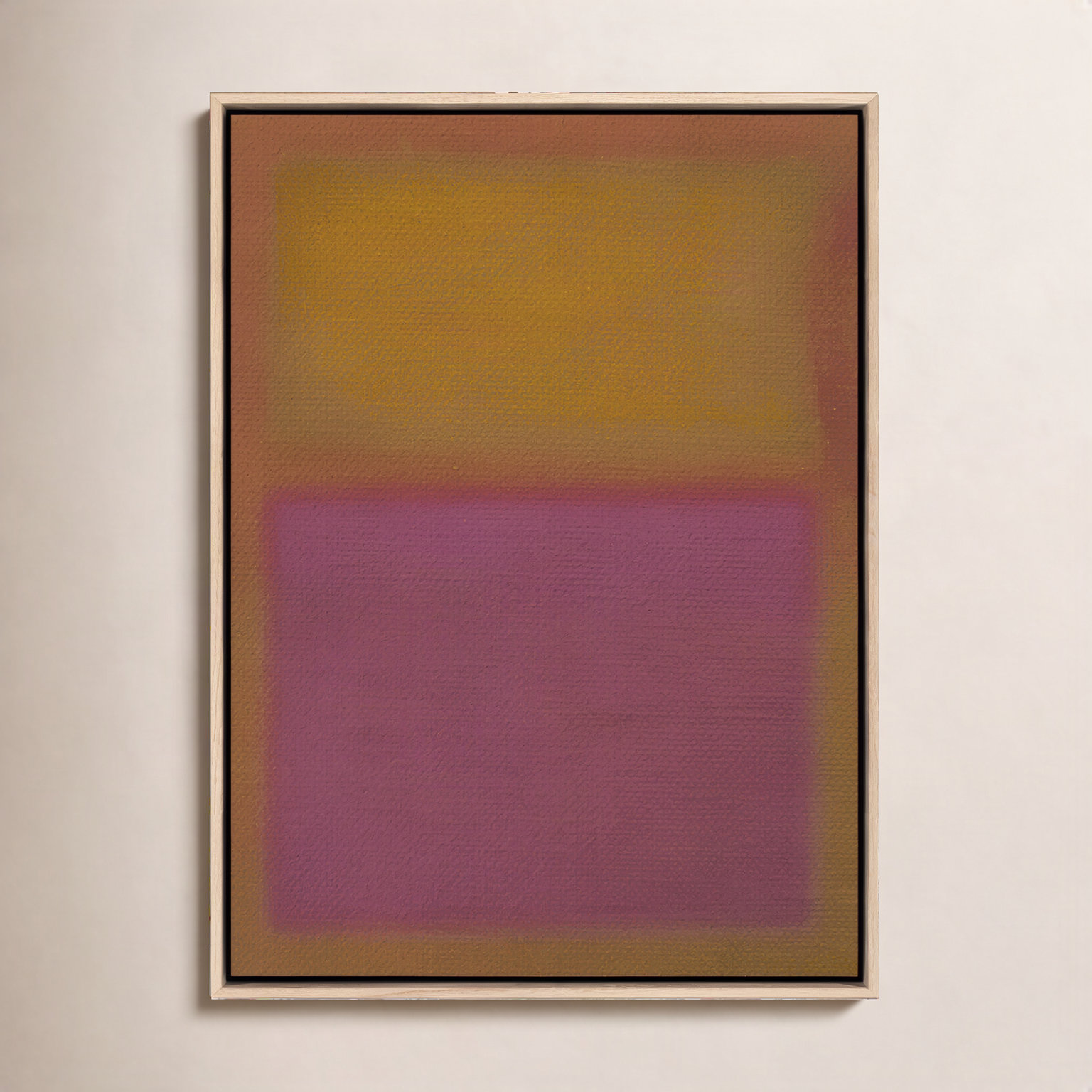 Composition Deep by Charles Stuart, 24" H x 18" W x 2" D, Red/Orange, Light Brown