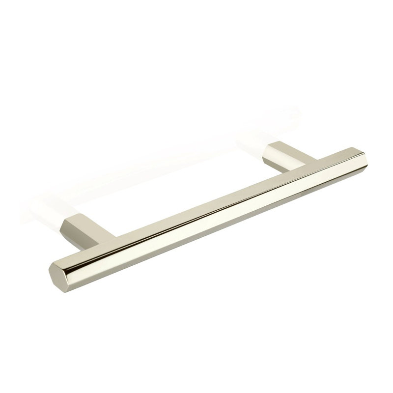 Poignée barre Hexad, 6,3 po, Nickel poli