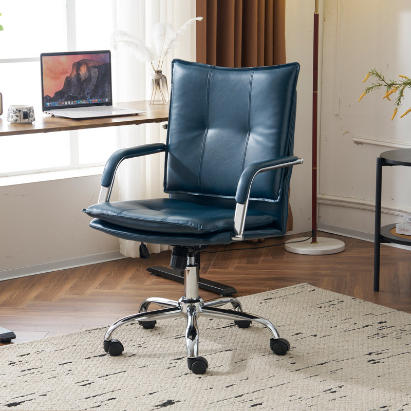 Chaise de bureau Abba, Bleu très foncé