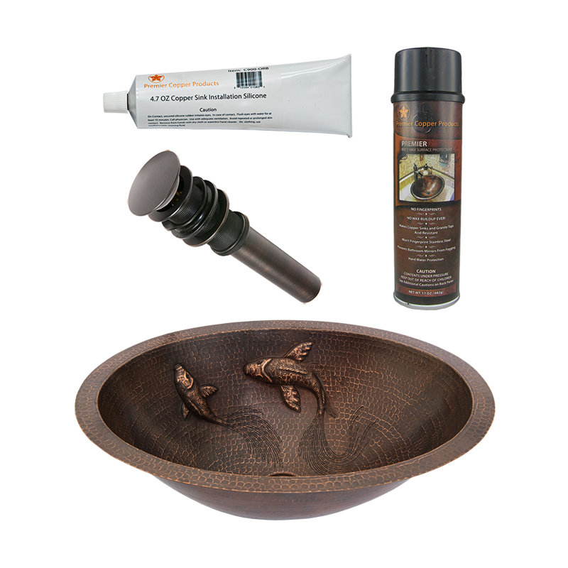 Ensemble de lavabo et de drain pour salle de bain Premier Copper Products BSP5_LO19FKOIDB-P