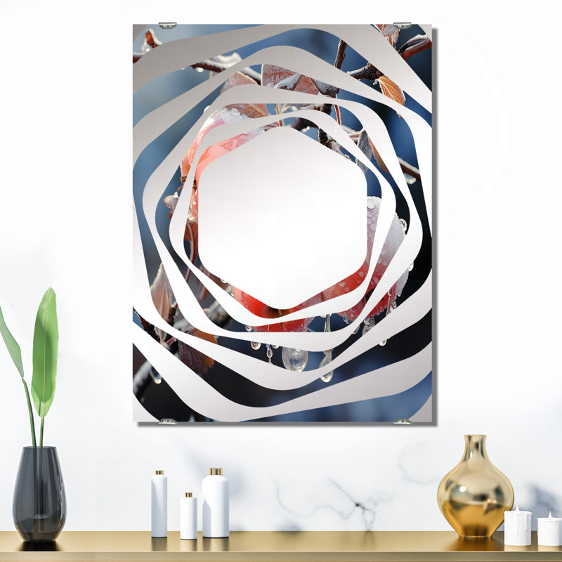Alper - miroir mural paysage d'hiver MIR134127, 32 po x 24 po