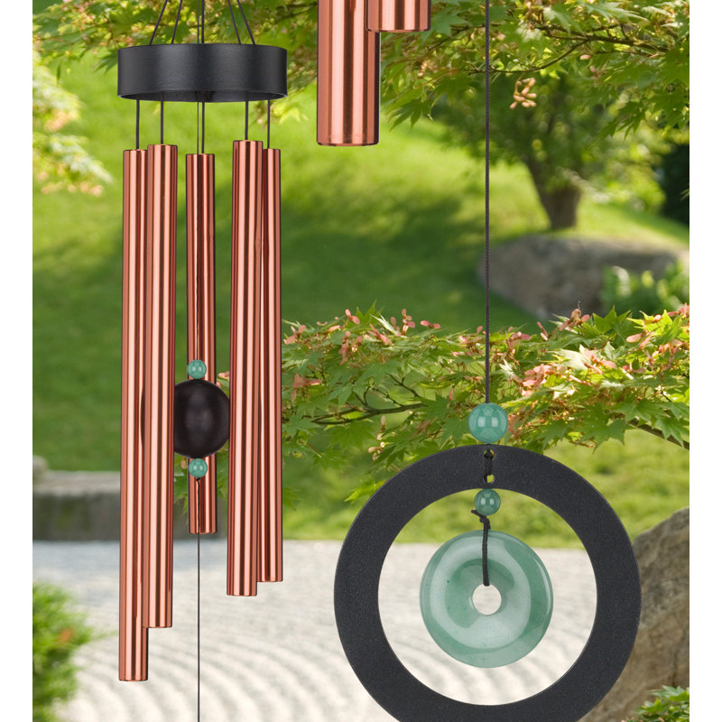 Lapis Blue Healing Stone Wind Chime with Silver Accents