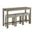 Miles 4-Piece Bar Table Set with Upholstered Stools & Power Outlets-165969930