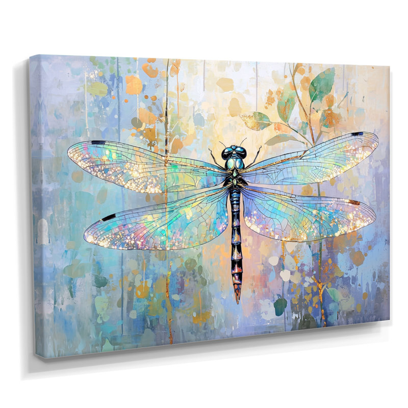 Ailes iridescentes d'une libellule II - libellule, art mural, salon, H 12 po x l 20 po, Toile tendue, Ne s’applique pas
