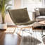 Fauteuil-pouf à volutes en mousse d'angora-374386207