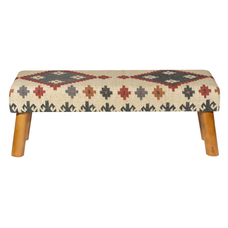 Banc rembourré Myo, Beige / brun clair