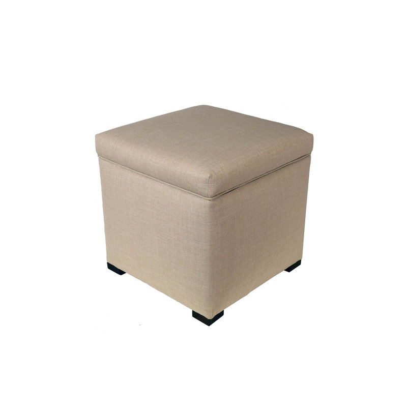 Repose-pieds carré avec rangement 19 po Tinley, Beige