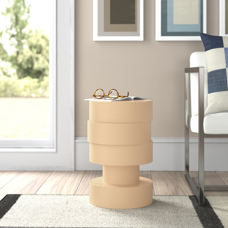 Table d'appoint Alasha, Crème