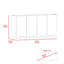 Rectangle Four Swing Doors Wall Cabinet-1427644173