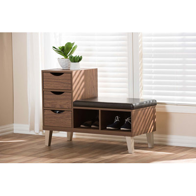 Allie Faux Leather Upholstered Storage Bench