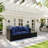 3 -Person Rattan Patio Safo With Cushions-244056554-244056557