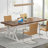 Taneja Metal Base Dining Table-604860296-608549036