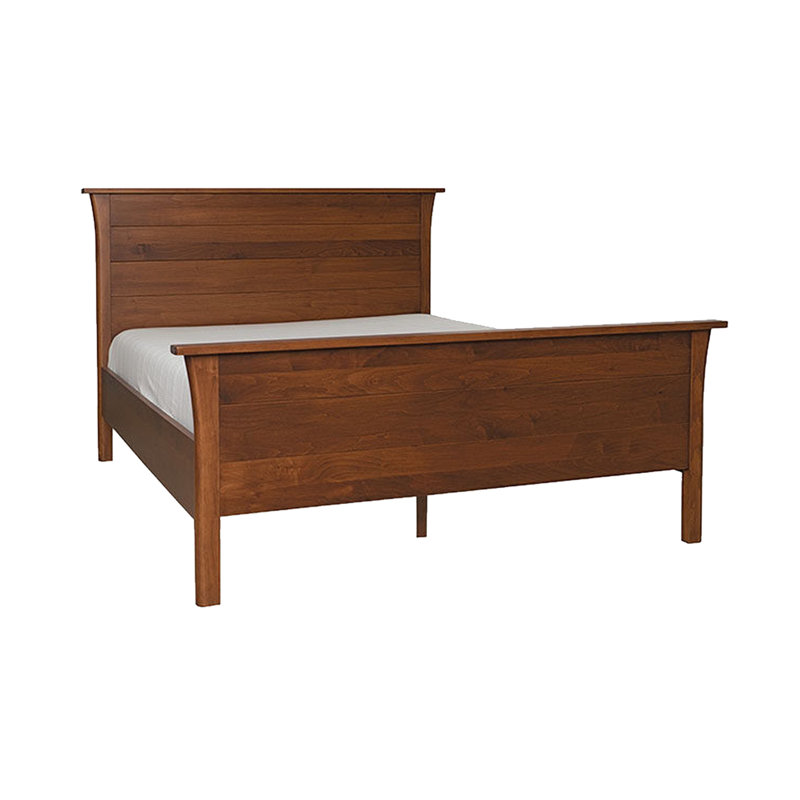 Ensemble de grand lit 4 pièces Erie, table de chevet, miroir, commode Erie