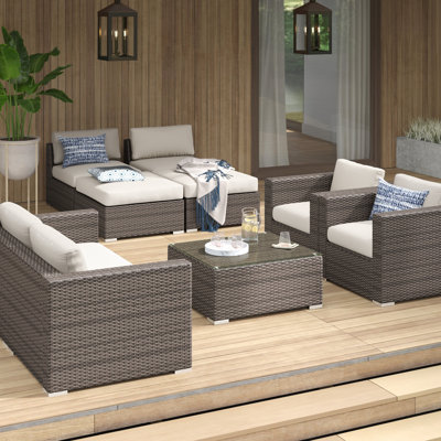 Ensemble de canapé avec coussins 9 pièces Wicker
